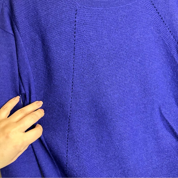 Eileen Fischer 100% Alpaca Royal Blue Sweater Size S - Picture 5 of 8